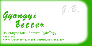 gyongyi better business card